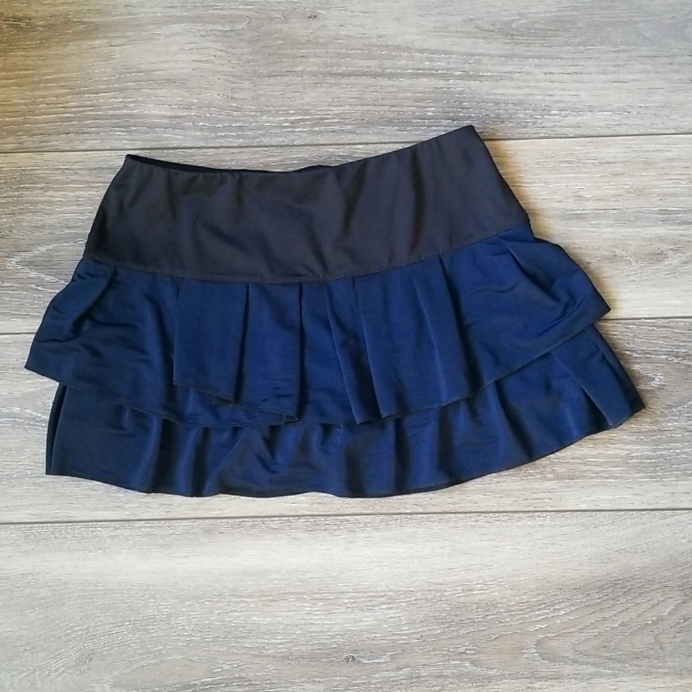 Lucky in Love black on blue Tennis skirt